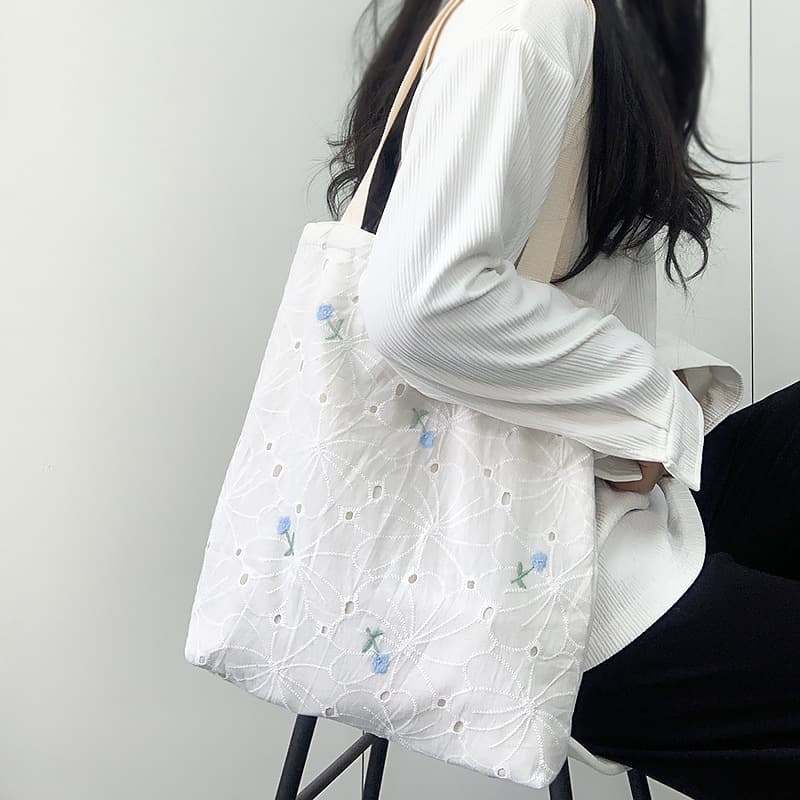 着物バッグ 花園レース トートバッグ