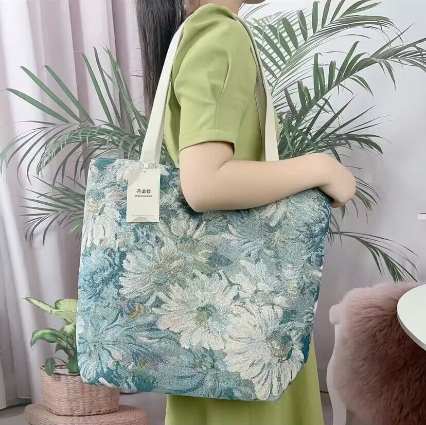 着物バッグ 花園の囁き トートバッグ