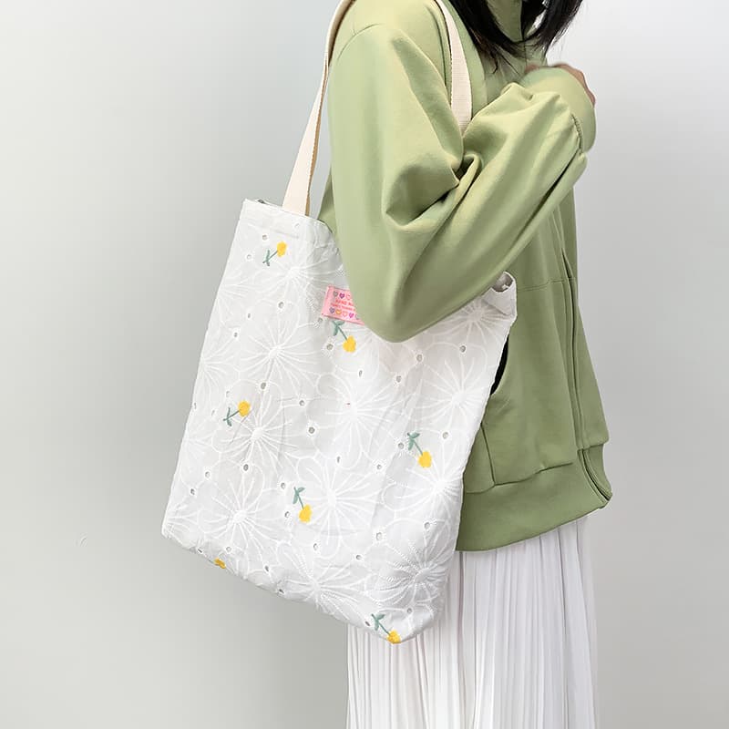 着物バッグ 花園レース トートバッグ