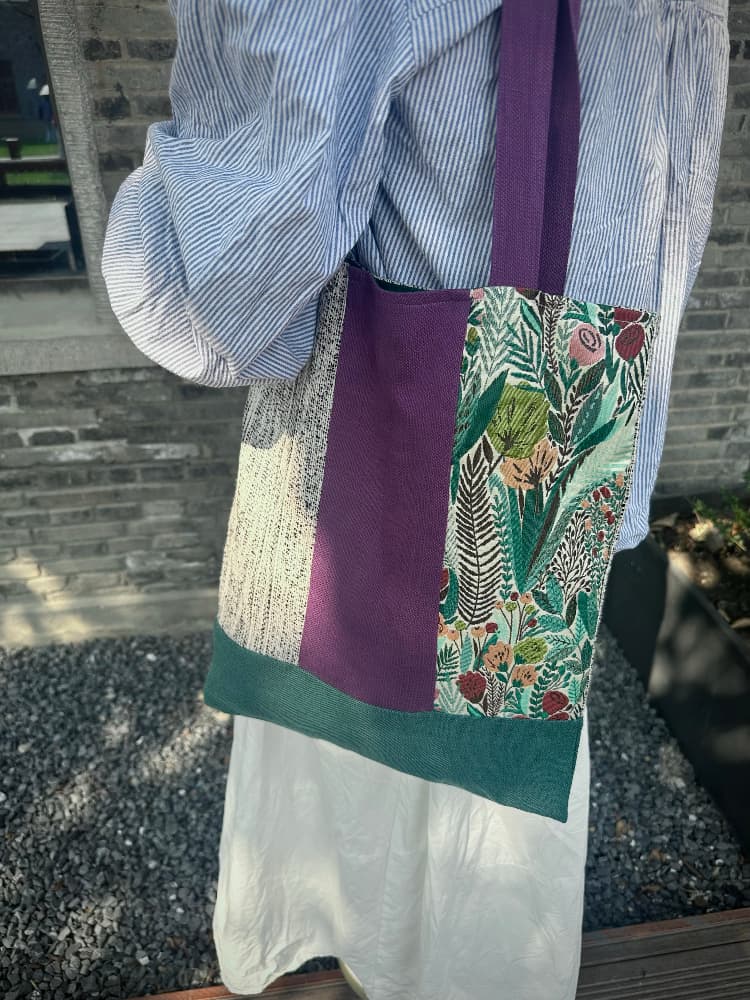 着物バッグ 花園の調べ 和モダントート