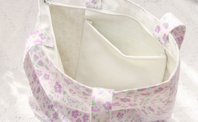着物バッグ トートバッグ 花園舞う和風トートバッグ