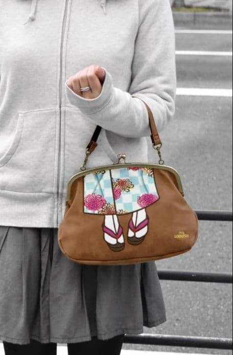 着物バッグ ショルダーバッグ 花がさね がま口ショルダー