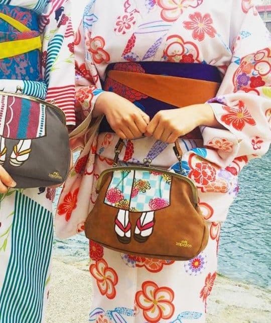 着物バッグ ショルダーバッグ 花がさね がま口ショルダー