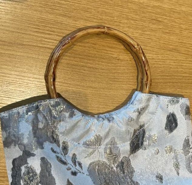 着物バッグ トートバッグ 花絹の調べ 竹手持ち和装トート