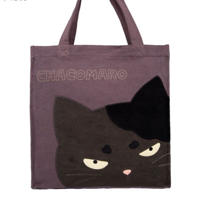 着物バッグ 黒猫のまなざし トートバッグ