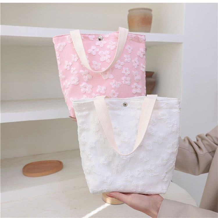 着物バッグ 桜花模様のやさしい手提げ