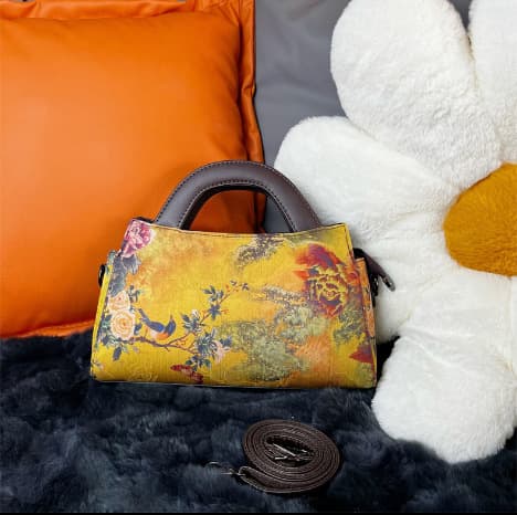 着物バッグ ショルダー 花浮雅 ミニハンドルショルダーバッグ