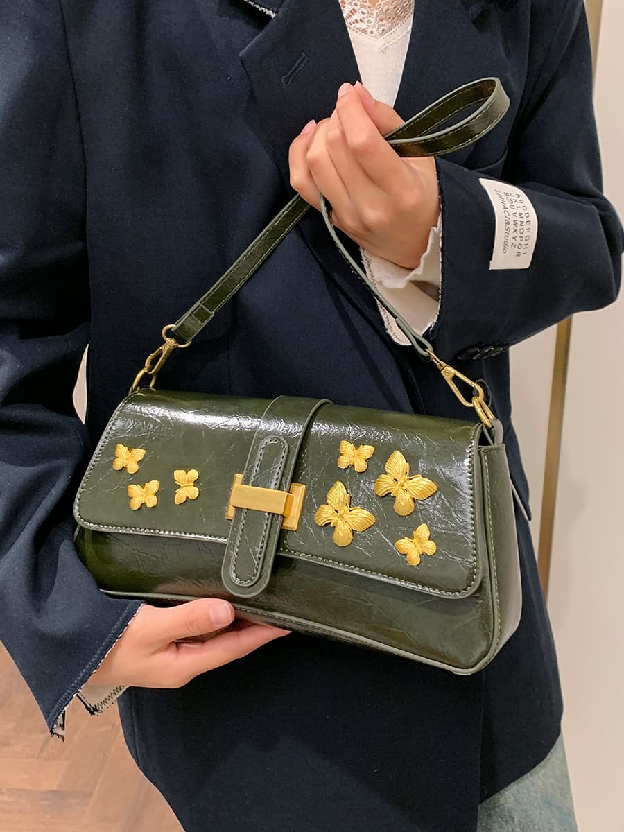 着物バッグ ショルダーバッグ 蝶々舞う雅なショルダーバッグ
