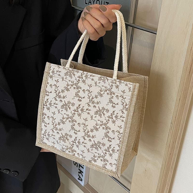 着物バッグ トートバッグ 花蔓ボタン留め 粋な匠トート