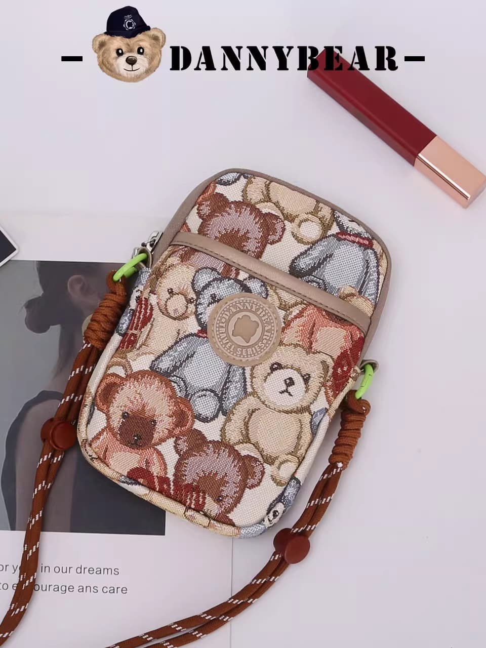 着物バッグ くまごころ ミニショルダー