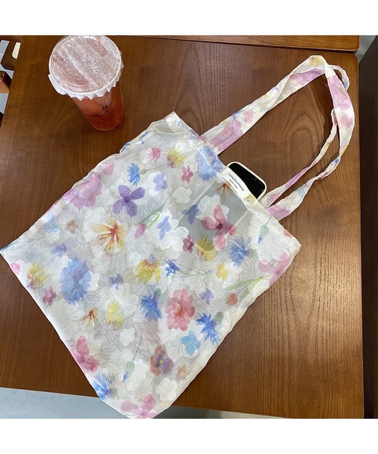 着物バッグ 花園の夢 トートバッグ