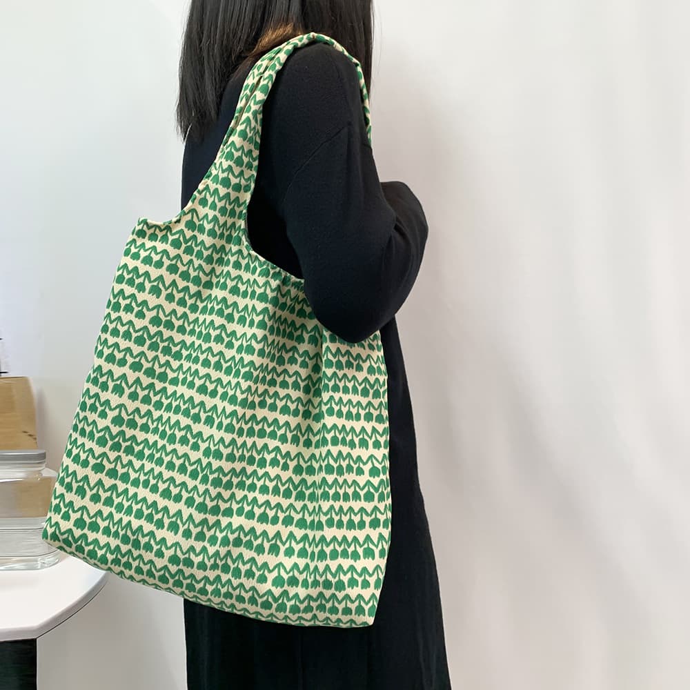 着物バッグ 心葉模様の粋なる手提げ