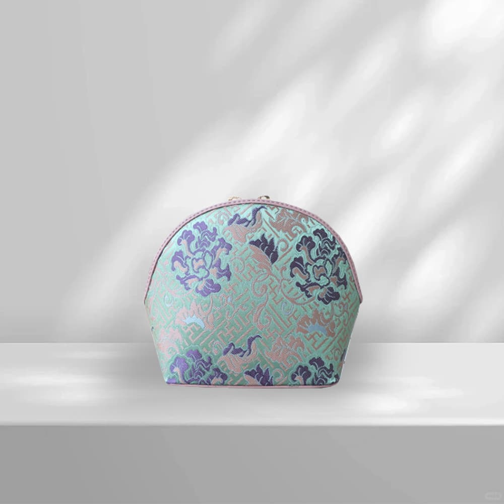 着物バッグ ショルダーバッグ 花鳥絵巻 貝型ショルダー