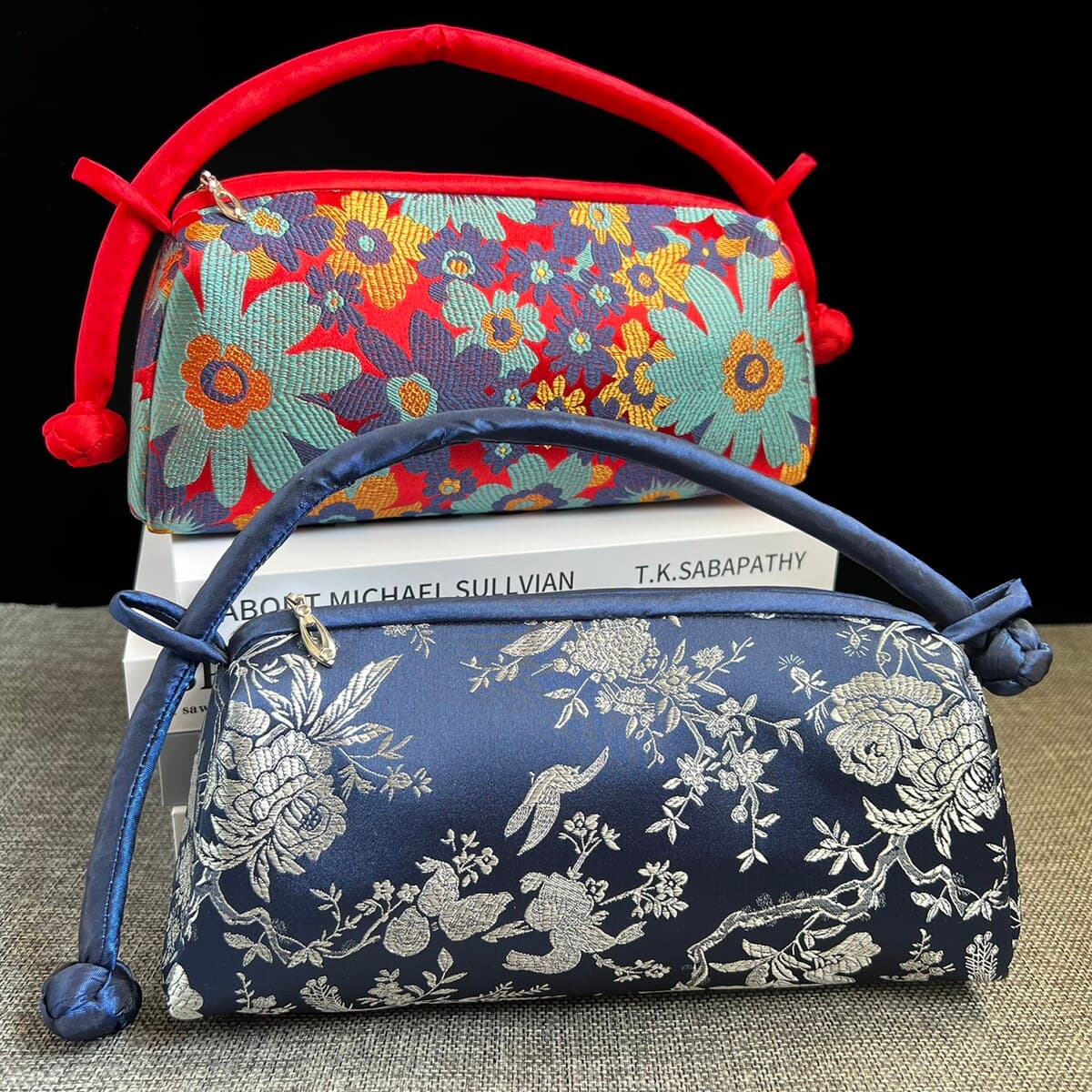 着物バッグ 花園の宴 クラッチバッグ
