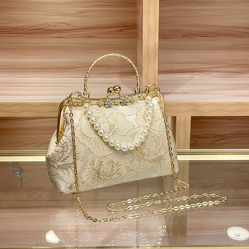 着物バッグ ショルダーバッグ 花衣がま口ショルダー